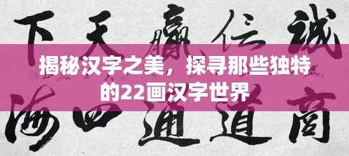 揭秘汉字之美,探寻那些独特的22画汉字世界