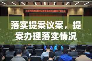 落实提案议案，提案办理落实情况 